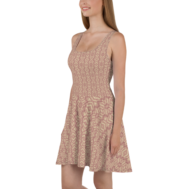 Product name: Recursia Tie-Dye Overdrive I Skater Dress In Pink. Keywords: Clothing, Skater Dress, Print: Tie-Dye Overdrive, Women's Clothing