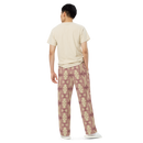 Product name: Recursia Tie-Dye Overdrive II Men's Wide Leg Pants In Pink. Keywords: Men's Clothing, Men's Wide Leg Pants, Print: Tie-Dye Overdrive