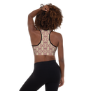 Product name: Recursia Tie-Dye Overdrive II Padded Sports Bra In Pink. Keywords: Athlesisure Wear, Clothing, Padded Sports Bra, Print: Tie-Dye Overdrive, Women's Clothing