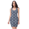 Product name: Recursia Tie-Dye Overdrive II Pencil Dress In Blue. Keywords: Clothing, Pencil Dress, Print: Tie-Dye Overdrive, Women's Clothing