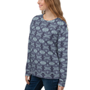 Product name: Recursia Tie-Dye Overdrive II Women's Sweatshirt In Blue. Keywords: Athlesisure Wear, Clothing, Print: Tie-Dye Overdrive, Women's Sweatshirt, Women's Tops