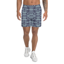 Product name: Recursia Tie-Dye Overdrive Men's Athletic Shorts In Blue. Keywords: Athlesisure Wear, Clothing, Men's Athlesisure, Men's Athletic Shorts, Men's Clothing, Print: Tie-Dye Overdrive