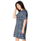 Product name: Recursia Tie-Dye Overdrive IV T-Shirt Dress In Blue. Keywords: Clothing, T-Shirt Dress, Print: Tie-Dye Overdrive, Women's Clothing