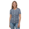 Product name: Recursia Tie-Dye Overdrive Women's Crew Neck T-Shirt In Blue. Keywords: Clothing, Print: Tie-Dye Overdrive, Women's Clothing, Women's Crew Neck T-Shirt