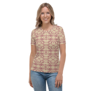 Product name: Recursia Tie-Dye Overdrive Women's Crew Neck T-Shirt In Pink. Keywords: Clothing, Print: Tie-Dye Overdrive, Women's Clothing, Women's Crew Neck T-Shirt