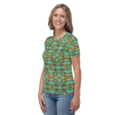 Product name: Recursia Tie-Dye Overdrive Women's Crew Neck T-Shirt. Keywords: Clothing, Print: Tie-Dye Overdrive, Women's Clothing, Women's Crew Neck T-Shirt