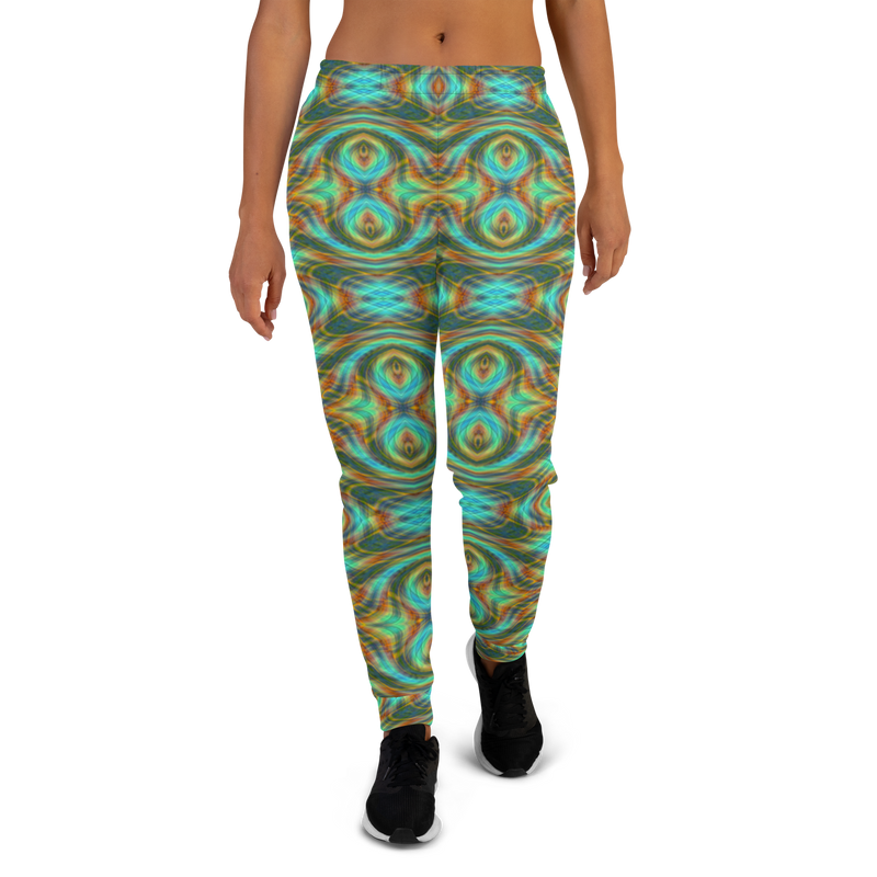 Product name: Recursia Tie-Dye Overdrive Women's Joggers. Keywords: Athlesisure Wear, Clothing, Print: Tie-Dye Overdrive, Women's Bottoms, Women's Joggers