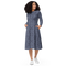 Product name: Recursia Tie-Dye Overdrive I Long Sleeve Midi Dress In Blue. Keywords: Clothing, Long Sleeve Midi Dress, Print: Tie-Dye Overdrive, Women's Clothing