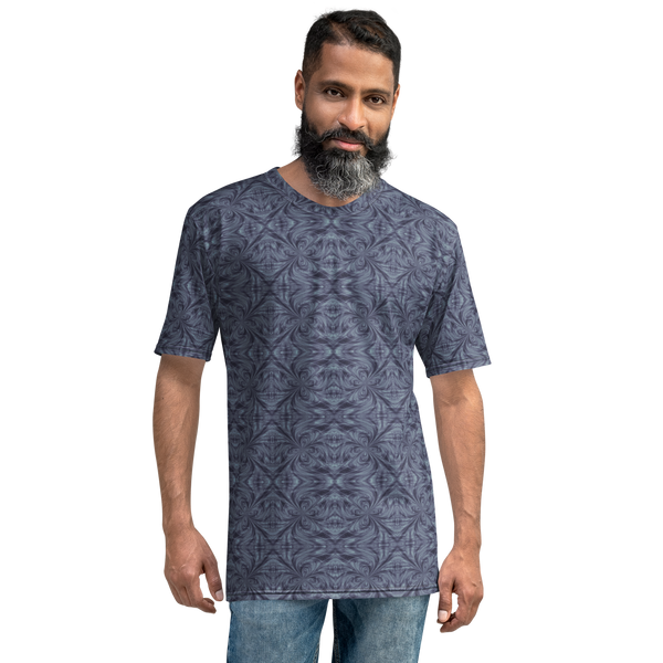 Product name: Recursia Tie-Dye Overdrive III Men's Crew Neck T-Shirt In Blue. Keywords: Clothing, Men's Clothing, Men's Crew Neck T-Shirt, Men's Tops, Print: Tie-Dye Overdrive