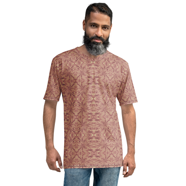 Product name: Recursia Tie-Dye Overdrive III Men's Crew Neck T-Shirt In Pink. Keywords: Clothing, Men's Clothing, Men's Crew Neck T-Shirt, Men's Tops, Print: Tie-Dye Overdrive