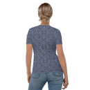 Product name: Recursia Tie-Dye Overdrive III Women's Crew Neck T-Shirt In Blue. Keywords: Clothing, Print: Tie-Dye Overdrive, Women's Clothing, Women's Crew Neck T-Shirt