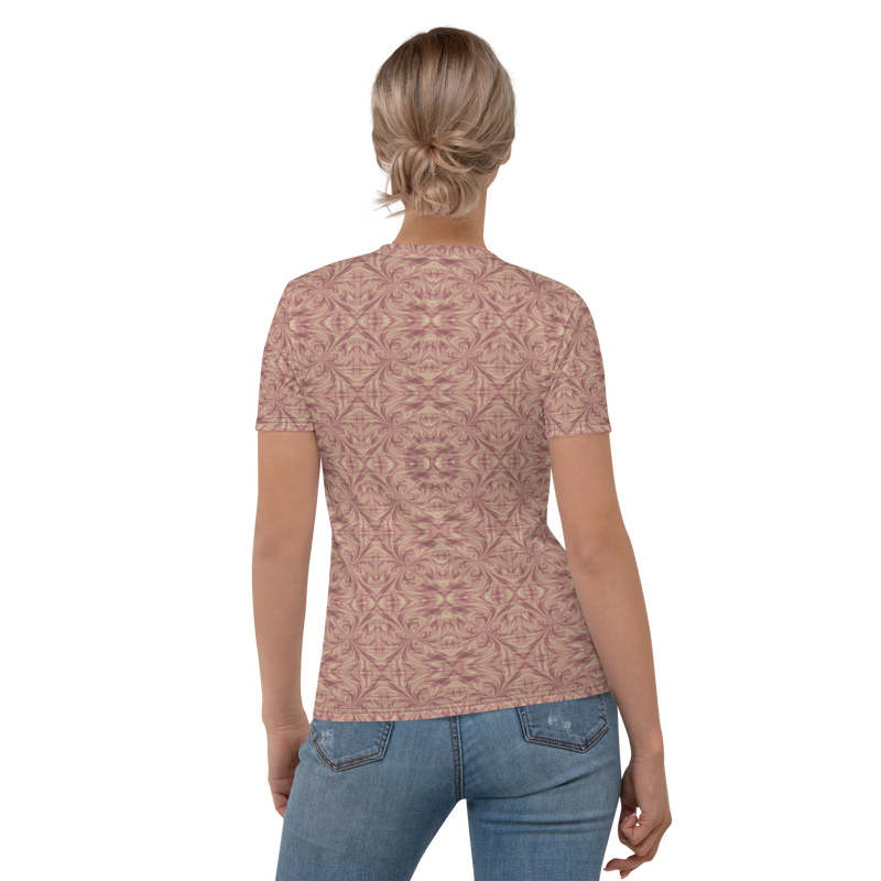 Product name: Recursia Tie-Dye Overdrive III Women's Crew Neck T-Shirt In Pink. Keywords: Clothing, Print: Tie-Dye Overdrive, Women's Clothing, Women's Crew Neck T-Shirt