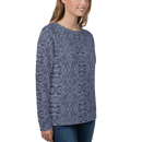 Product name: Recursia Tie-Dye Overdrive III Women's Sweatshirt In Blue. Keywords: Athlesisure Wear, Clothing, Print: Tie-Dye Overdrive, Women's Sweatshirt, Women's Tops