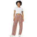 Product name: Recursia Tie-Dye Overdrive I Women's Wide Leg Pants In Pink. Keywords: Print: Tie-Dye Overdrive, Women's Wide Leg Pants