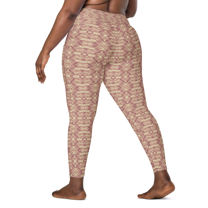 Product name: Recursia Tie-Dye Overdrive Leggings With Pockets In Pink. Keywords: Athlesisure Wear, Clothing, Leggings with Pockets, Print: Tie-Dye Overdrive, Women's Clothing