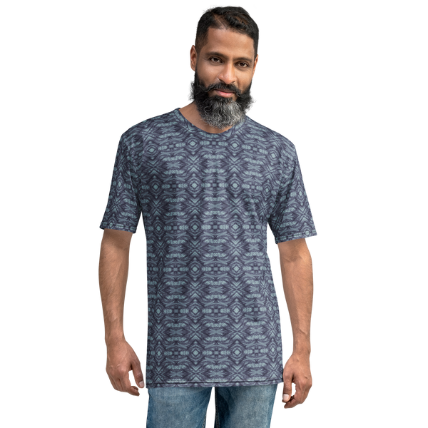 Product name: Recursia Tie-Dye Overdrive IV Men's Crew Neck T-Shirt In Blue. Keywords: Clothing, Men's Clothing, Men's Crew Neck T-Shirt, Men's Tops, Print: Tie-Dye Overdrive