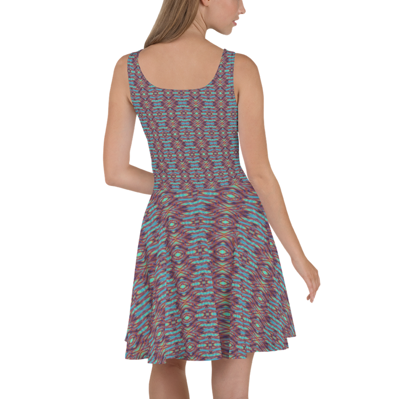 tie dye skater dress Cotton Candy Skater Dress: Pastel Tie-Dye Print, Women's Clothing