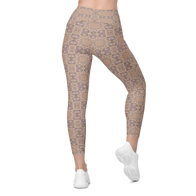 Product name: Recursia Zebrallusions II Leggings With Pockets In Pink. Keywords: Athlesisure Wear, Clothing, Leggings with Pockets, Women's Clothing, Print: Zebrallusions