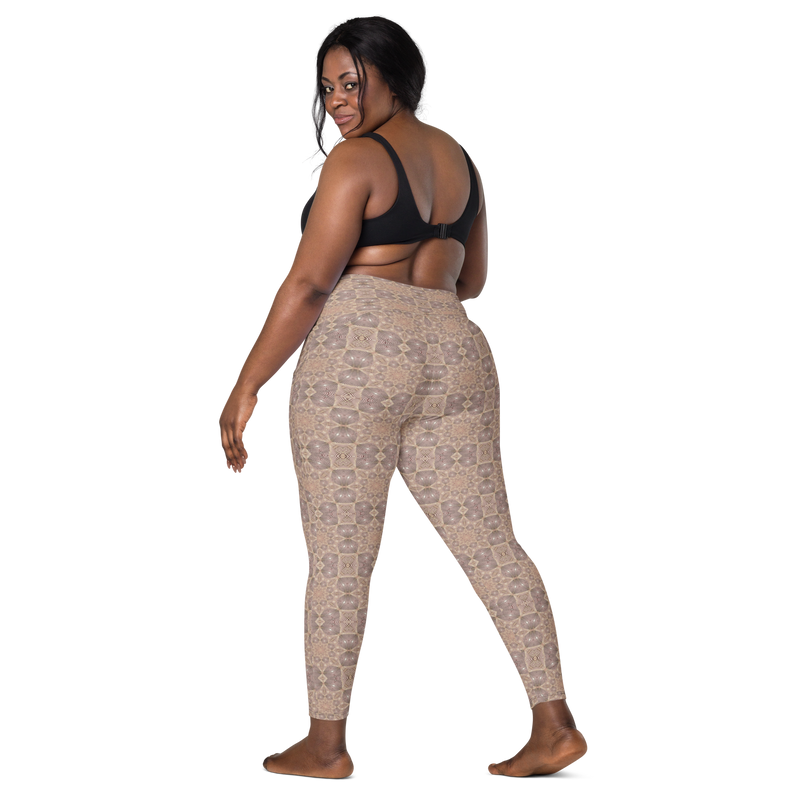 Product name: Recursia Zebrallusions II Leggings With Pockets In Pink. Keywords: Athlesisure Wear, Clothing, Leggings with Pockets, Women's Clothing, Print: Zebrallusions