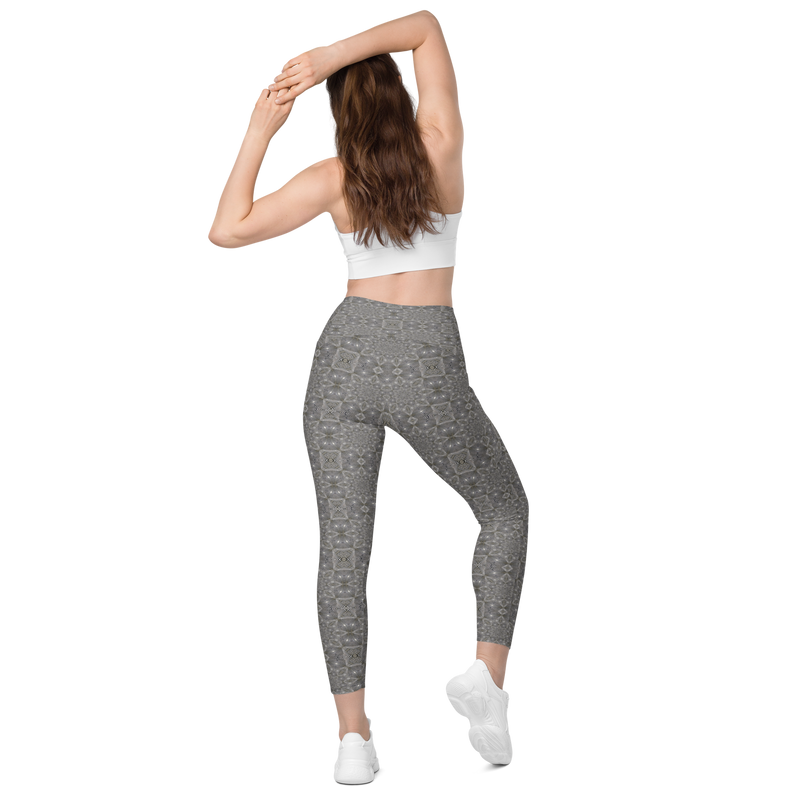 Product name: Recursia Zebrallusions II Leggings With Pockets. Keywords: Athlesisure Wear, Clothing, Leggings with Pockets, Women's Clothing, Print: Zebrallusions