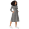 Product name: Recursia Zebrallusions II Long Sleeve Midi Dress. Keywords: Clothing, Long Sleeve Midi Dress, Women's Clothing, Print: Zebrallusions