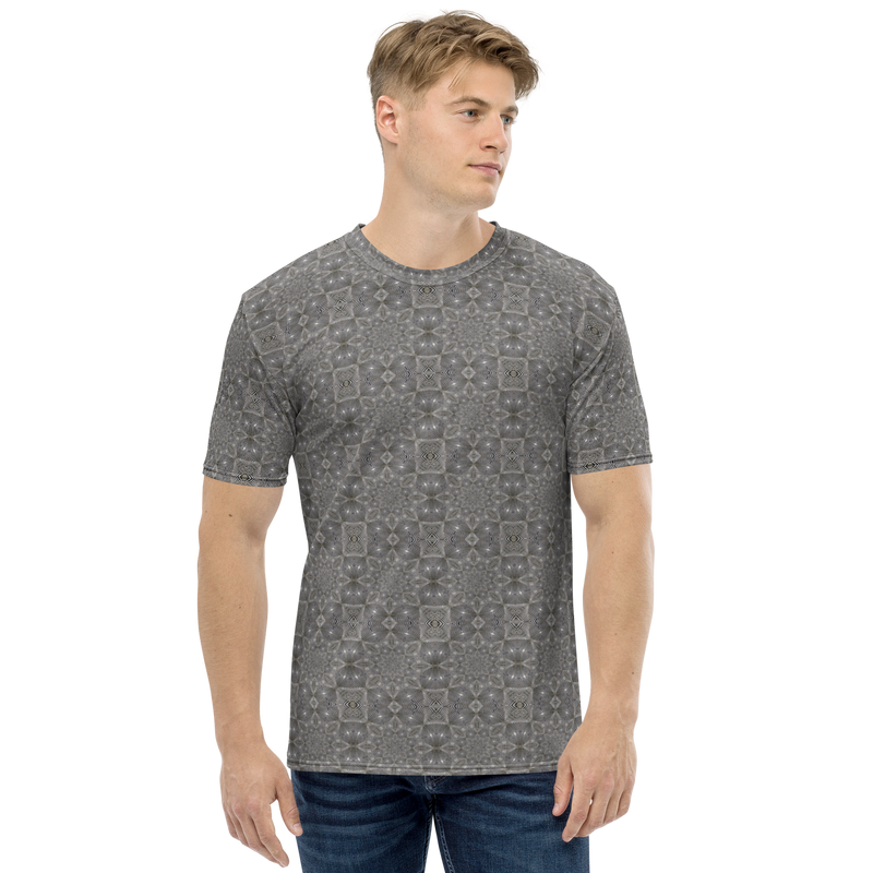 Product name: Recursia Zebrallusions Men's Crew Neck T-Shirt. Keywords: Clothing, Men's Clothing, Men's Crew Neck T-Shirt, Men's Tops, Print: Zebrallusions
