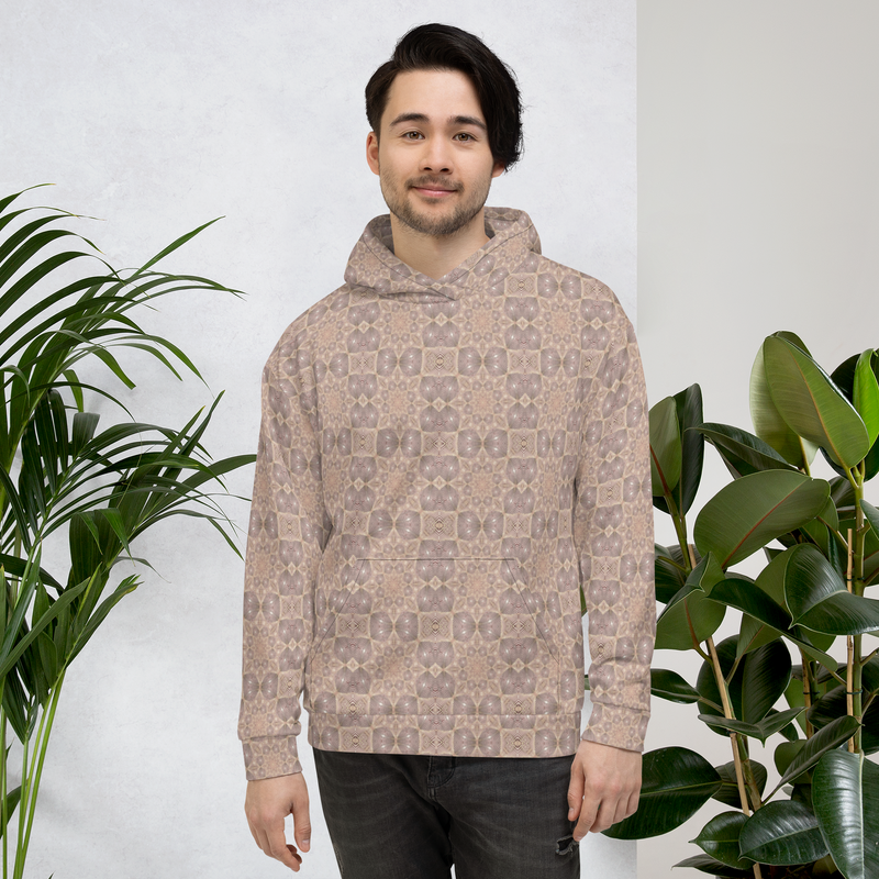 Product name: Recursia Zebrallusions Men's Hoodie In Pink. Keywords: Athlesisure Wear, Clothing, Men's Athlesisure, Men's Clothing, Men's Hoodie, Men's Tops, Print: Zebrallusions