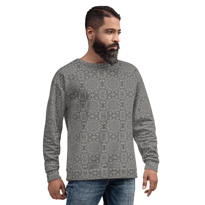 Product name: Recursia Zebrallusions Men's Sweatshirt. Keywords: Athlesisure Wear, Clothing, Men's Athlesisure, Men's Clothing, Men's Sweatshirt, Men's Tops, Print: Zebrallusions