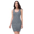 Product name: Recursia Zebrallusions Pencil Dress In Blue. Keywords: Clothing, Pencil Dress, Women's Clothing, Print: Zebrallusions