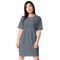 Product name: Recursia Zebrallusions II T-Shirt Dress In Blue. Keywords: Clothing, T-Shirt Dress, Women's Clothing, Print: Zebrallusions