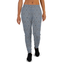 Product name: Recursia Zebrallusions Women's Joggers In Blue. Keywords: Athlesisure Wear, Clothing, Women's Bottoms, Women's Joggers, Print: Zebrallusions