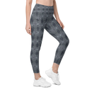 Product name: Recursia Zebrallusions I Leggings With Pockets In Blue. Keywords: Athlesisure Wear, Clothing, Leggings with Pockets, Women's Clothing, Print: Zebrallusions
