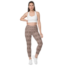 Product name: Recursia Zebrallusions I Leggings With Pockets In Pink. Keywords: Athlesisure Wear, Clothing, Leggings with Pockets, Women's Clothing, Print: Zebrallusions