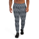Product name: Recursia Zebrallusions I Men's Joggers In Blue. Keywords: Athlesisure Wear, Clothing, Men's Athlesisure, Men's Bottoms, Men's Clothing, Men's Joggers, Print: Zebrallusions
