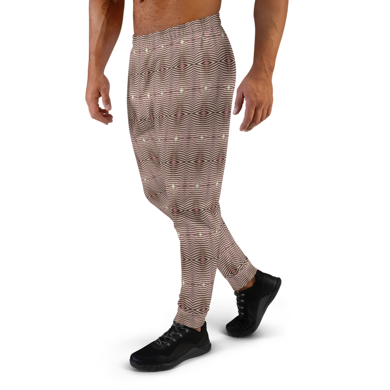 Product name: Recursia Zebrallusions I Men's Joggers In Pink. Keywords: Athlesisure Wear, Clothing, Men's Athlesisure, Men's Bottoms, Men's Clothing, Men's Joggers, Print: Zebrallusions