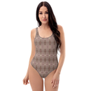 Product name: Recursia Zebrallusions I One Piece Swimsuit In Pink. Keywords: Clothing, One Piece Swimsuit, Swimwear, Unisex Clothing, Print: Zebrallusions