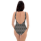 Product name: Recursia Zebrallusions I One Piece Swimsuit. Keywords: Clothing, One Piece Swimsuit, Swimwear, Unisex Clothing, Print: Zebrallusions