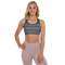 Product name: Recursia Zebrallusions I Padded Sports Bra In Blue. Keywords: Athlesisure Wear, Clothing, Padded Sports Bra, Women's Clothing, Print: Zebrallusions