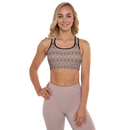 Product name: Recursia Zebrallusions I Padded Sports Bra In Pink. Keywords: Athlesisure Wear, Clothing, Padded Sports Bra, Women's Clothing, Print: Zebrallusions