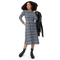 Product name: Recursia Zebrallusions Long Sleeve Midi Dress In Blue. Keywords: Clothing, Long Sleeve Midi Dress, Women's Clothing, Print: Zebrallusions