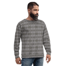 Product name: Recursia Zebrallusions II Men's Sweatshirt. Keywords: Athlesisure Wear, Clothing, Men's Athlesisure, Men's Clothing, Men's Sweatshirt, Men's Tops, Print: Zebrallusions