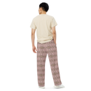 Product name: Recursia Zebrallusions Men's Wide Leg Pants In Pink. Keywords: Men's Clothing, Men's Wide Leg Pants, Print: Zebrallusions
