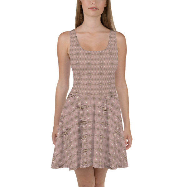 Product name: Recursia Zebrallusions I Skater Dress In Pink. Keywords: Clothing, Skater Dress, Women's Clothing, Print: Zebrallusions