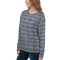 Product name: Recursia Zebrallusions II Women's Sweatshirt In Blue. Keywords: Athlesisure Wear, Clothing, Women's Sweatshirt, Women's Tops, Print: Zebrallusions