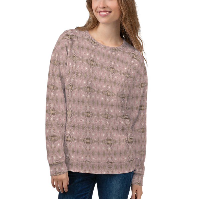 Product name: Recursia Zebrallusions II Women's Sweatshirt In Pink. Keywords: Athlesisure Wear, Clothing, Women's Sweatshirt, Women's Tops, Print: Zebrallusions