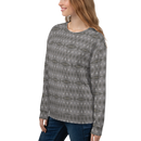 Product name: Recursia Zebrallusions II Women's Sweatshirt. Keywords: Athlesisure Wear, Clothing, Women's Sweatshirt, Women's Tops, Print: Zebrallusions