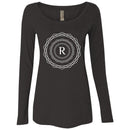 Product name: Recursia Brand Apparel Women's Triblend Long Sleeve Scoop. Keywords: Athlesisure Wear, Brand, Clothing, Women's Clothing, Women's Tops, Women's Triblend Long Sleeve Scoop